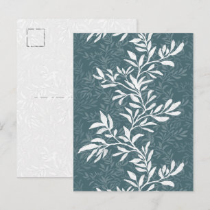 Carte postale d'art de vigne de feuille botanique
