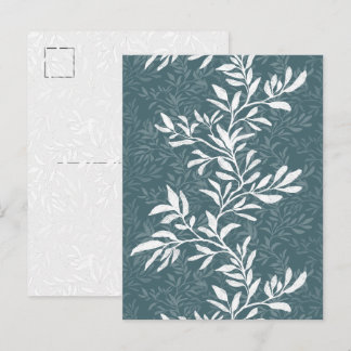 Carte postale d'art de vigne de feuille botanique