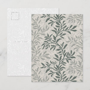 Carte postale d'art de vigne de feuille botanique