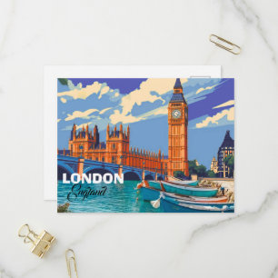 Carte postale d'art de voyage à Londres, Art de vo