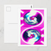 Carte postale d'art des mondes parallèles (Devant / Derrière)