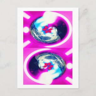 Carte postale d'art des mondes parallèles