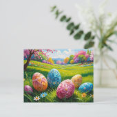 Carte postale d'art d'œuf de Pâques (Debout devant)
