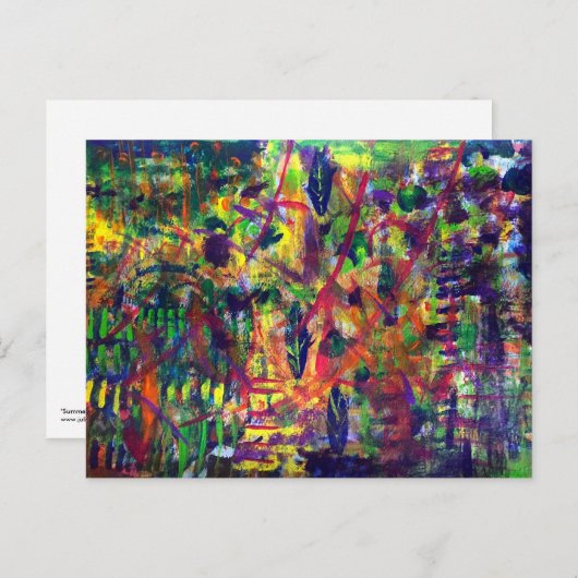 Carte postale d'art en acrylique "Summer Dance" (Devant / Derrière)