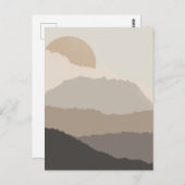 Carte postale d'art en papier déchiré de coucher d (Devant / Derrière)