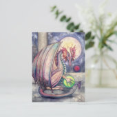 Carte postale d'art fantastique Dragon's Perch (Debout devant)