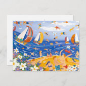 Carte postale d'art : Festins pour la plage, bord (Devant / Derrière)