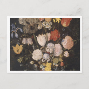 Carte postale d'art floral foncé de maître holland