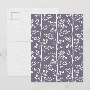 Carte postale d'art floral lavande violet élégant