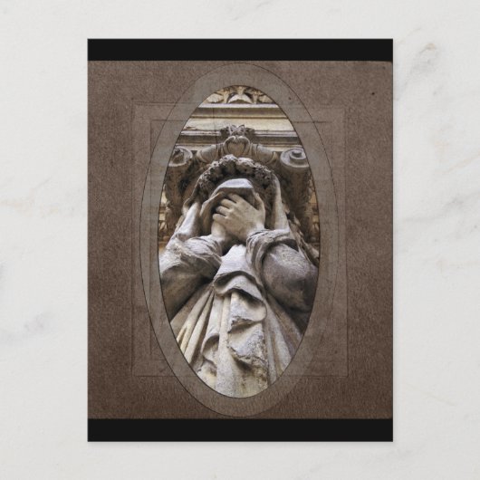 Carte postale d'art funéraire de pleurs (Devant)