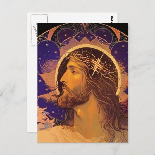 Carte postale d'art généré par IA représentant Jés (Devant / Derrière)