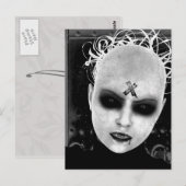 Carte postale d'art gothique vampire d'ennui (Devant / Derrière)