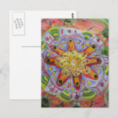 Carte postale d'art mandala (Devant / Derrière)