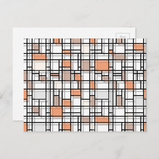 Carte postale d'art moderne Ombres d'automne (Devant / Derrière)