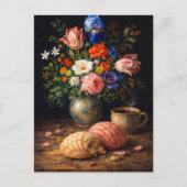 Carte postale d'art nature morte de concha florale (Devant)