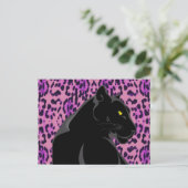 CARTE POSTALE D'ART PANTHER NOIR (Debout devant)