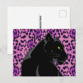 CARTE POSTALE D'ART PANTHER NOIR (Devant / Derrière)