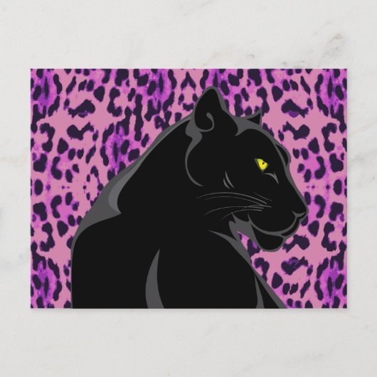 CARTE POSTALE D'ART PANTHER NOIR (Devant)