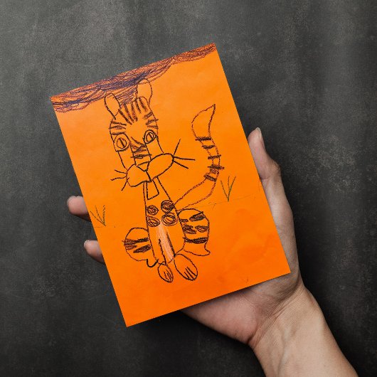 Carte postale d'art personnalisée pour enfants