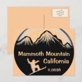 Carte postale d'art snowboard de Mammoth Mountain  (Devant / Derrière)