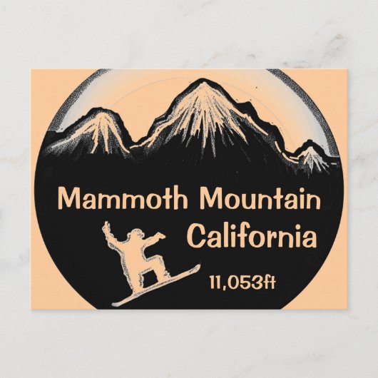 Carte postale d'art snowboard de Mammoth Mountain  (Devant)