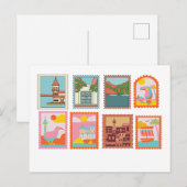 CARTE POSTALE D'ART TIMBRES CLASSIQUES (Devant / Derrière)