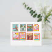 CARTE POSTALE D'ART TIMBRES CLASSIQUES (Debout devant)
