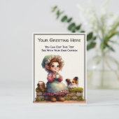 Carte postale d'art vintage avec sentiment quotidi (Debout devant)