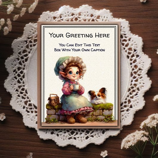 Carte postale d'art vintage avec sentiment quotidi