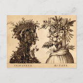 Carte postale d'art vintage printemps et été (Devant)