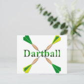 Carte Postale Dartball Vert et Or (Debout devant)