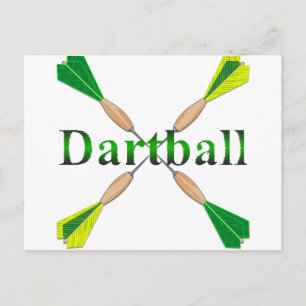 Carte Postale Dartball Vert et Or