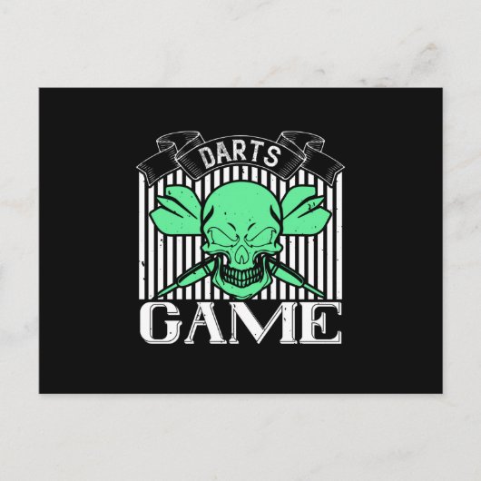Carte Postale Darts - Darts Game Skull (Devant)