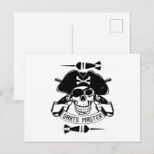 Carte Postale Darts - Darts Master Skull (Devant / Derrière)