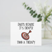 Carte Postale Darts parce que (Debout devant)