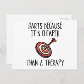 Carte Postale Darts parce que (Devant / Derrière)