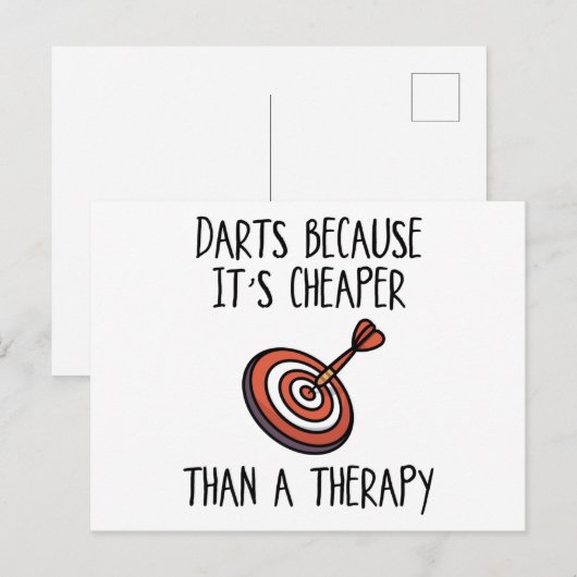 Carte Postale Darts parce que (Devant / Derrière)