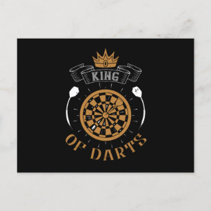 Carte Postale Darts - Roi des fléchettes