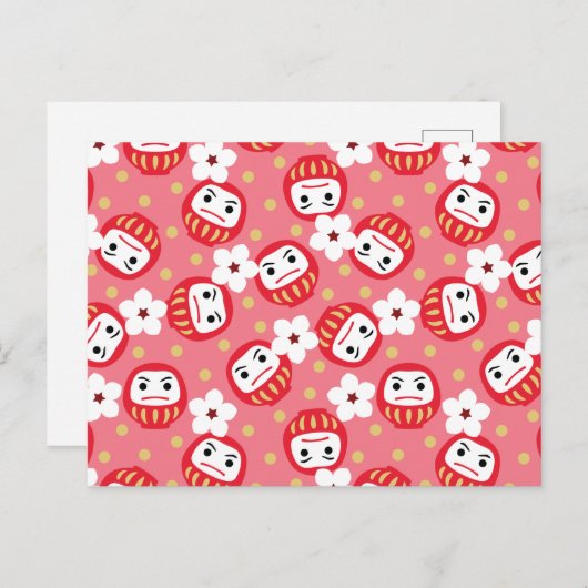 Carte Postale Daruma (Devant / Derrière)