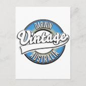 Carte Postale Darwin australie logo vintage (Devant)