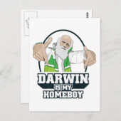 Carte Postale Darwin Est Mon Homeboy (Couleur Complète) (Devant / Derrière)