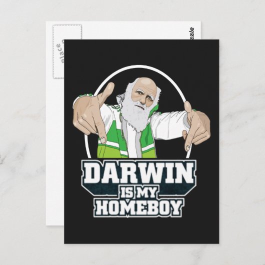 Carte Postale Darwin Est Mon Homeboy (Couleur Complète) (Devant / Derrière)
