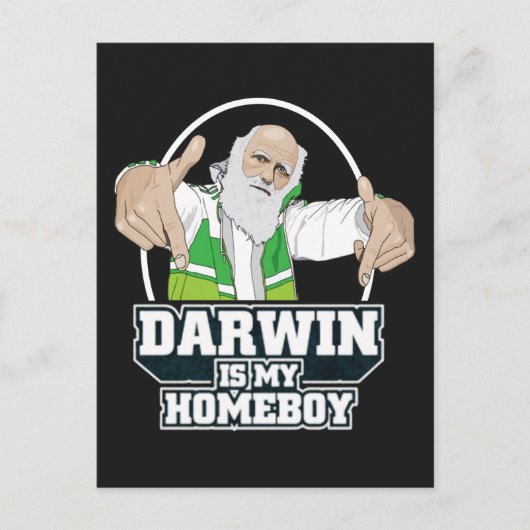 Carte Postale Darwin Est Mon Homeboy (Couleur Complète) (Devant)