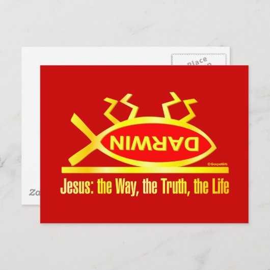 Carte Postale Darwin est mort (Devant / Derrière)