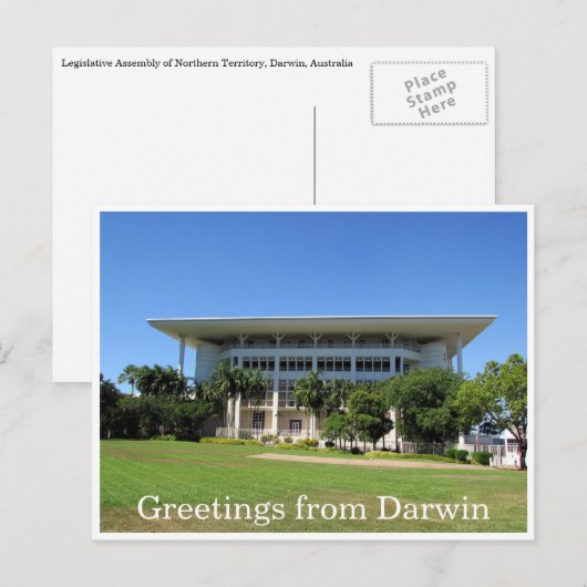 Carte Postale darwin parlement (Devant / Derrière)