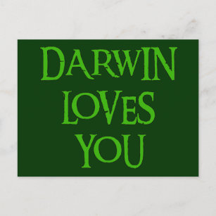 Carte Postale Darwin t'aime