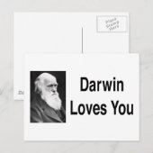 Carte Postale Darwin vous aime 2 (Devant / Derrière)