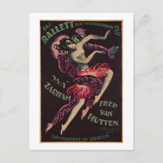 Carte Postale Das Ballett (Le Ballet), Josef Fenneker (Devant)