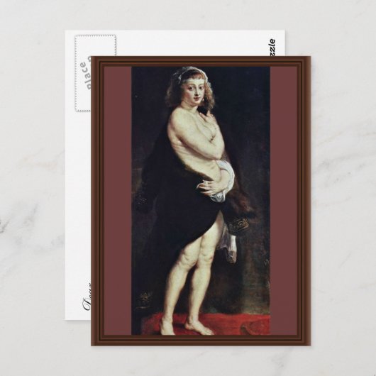 Carte Postale Das Pelzchen (Portrait D'Hélène Fourment) Par Rube (Devant / Derrière)