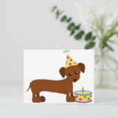 Carte Postale DaschundBDay (Debout devant)